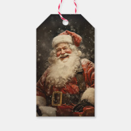 Vintage Jolly Santa Claus Christmas Holiday Geschenkanhänger