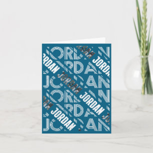 Vintage Jordan Design Männer Frauen Grafik Kunst Karte