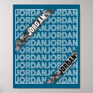 Vintage Jordan Vintage-Design Männer Frauen Kinder Poster