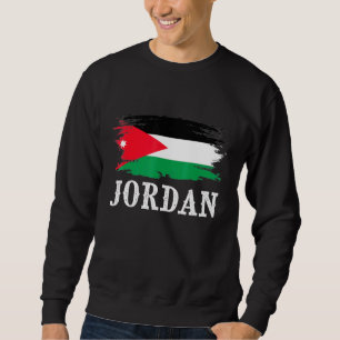 Vintage jordanische Flagge I Liebe Jordanien Sweatshirt