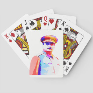 Vintage Joseph Stalin WW2 Russland Diktator Bunt Spielkarten