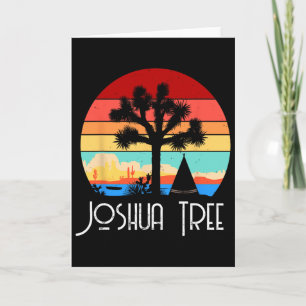 Vintage Joshua Tree National Park Retro Outdoor-Ca Karte