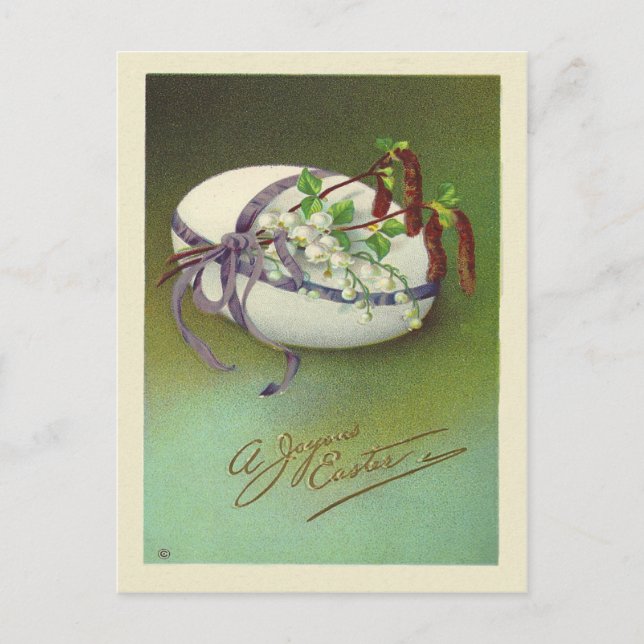 Vintage Joyous Easter Feiertagspostkarte (Vorderseite)