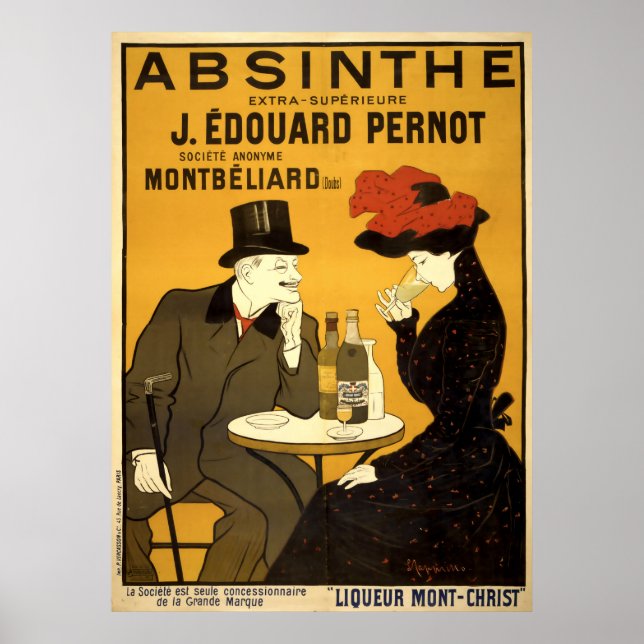 Vintage Jugendstil Absinthe Ad by L. Cappiello Poster (Vorne)