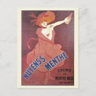Vintage Jugendstil-Alkoholwerbung Postkarte