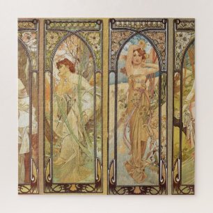Vintage Jugendstil Alphonse Mucha Puzzle