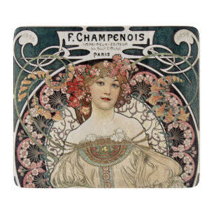 Vintage Jugendstil Alphonse Mucha Schneidebrett