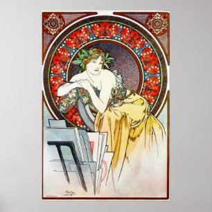 Vintage Jugendstil-Anzeige für den Cent-Salon von  Poster