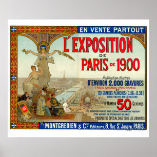 Vintage Jugendstil-Ausstellung 1900 Paris Poster