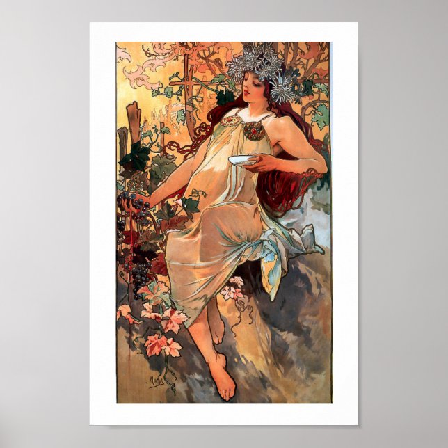 Vintage Jugendstil-Beauty Herbst 1896 Poster (Vorne)