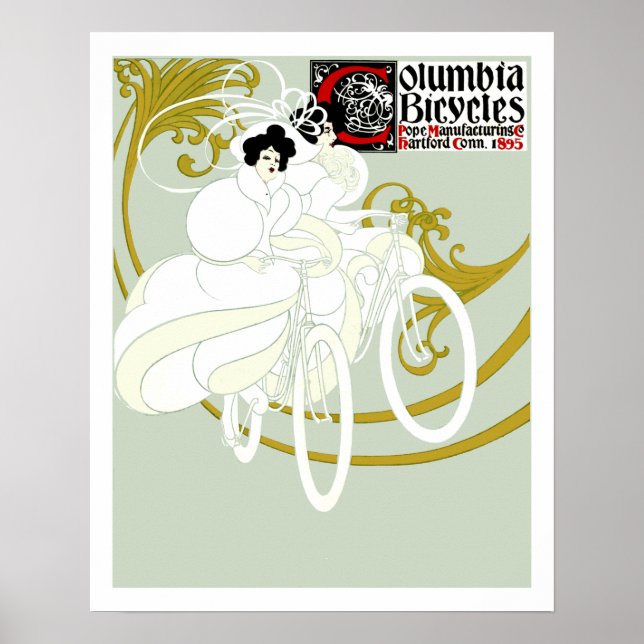 Vintage Jugendstil-Bicycle Ad by Will Bradley Poster (Vorne)