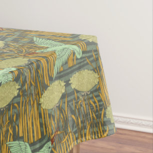 Vintage Jugendstil-Birnen und Muster der Umbel-Blu Tischdecke