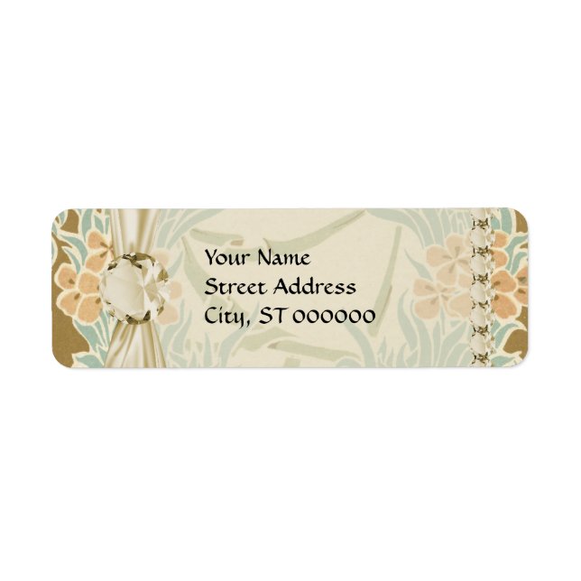 Vintage Jugendstil-Blume (Vorne)