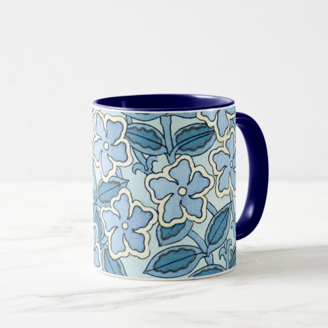 Vintage Jugendstil-Blume im Garten Tasse (VorderseiteRechts)