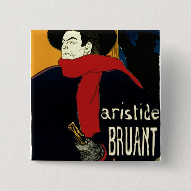 Vintage Jugendstil-Botschafter, Toulouse Lautrec Button (Vorderseite)