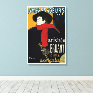 Vintage Jugendstil-Botschafter, Toulouse Lautrec Leinwanddruck