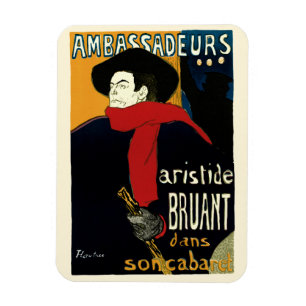 Vintage Jugendstil-Botschafter, Toulouse Lautrec Magnet