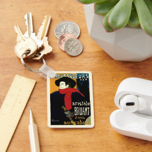 Vintage Jugendstil-Botschafter, Toulouse Lautrec Schlüsselanhänger