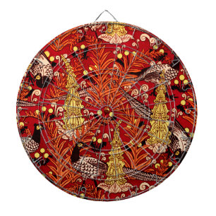 Vintage Jugendstil-Dekoelemente, Fernen und Kronle Dartscheibe