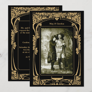 Vintage Jugendstil-Einladung Einladung