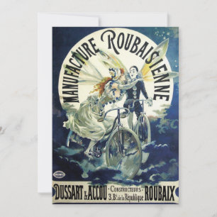 Vintage Jugendstil-Fairies, Fahrrad Pierrot Moon