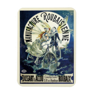 Vintage Jugendstil-Fairies, Fahrrad Pierrot Moon Magnet