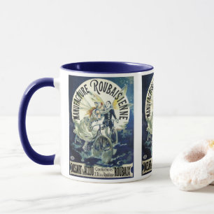 Vintage Jugendstil-Fairies, Fahrrad Pierrot Moon Tasse