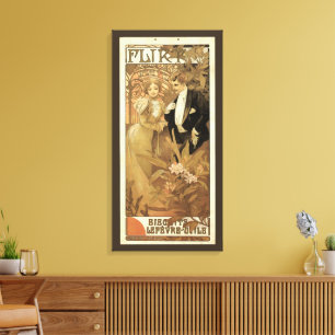 Vintage Jugendstil-Flirt-Kekse, Alphonse Mucha Leinwanddruck