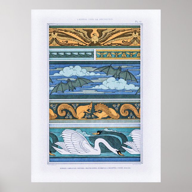 Vintage Jugendstil-Formen in Dekoration (Vorne)