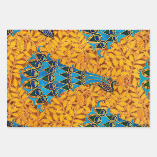 Vintage Jugendstil-Friedhöfe und Baum Geschenkpapier Set