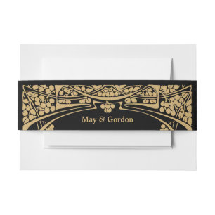 Vintage Jugendstil-Hochzeit 2 Einladungsbanderole
