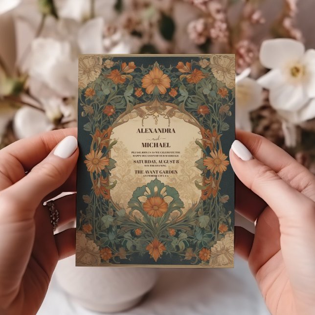 Vintage Jugendstil-Hochzeit Einladung (Von Creator hochgeladen)