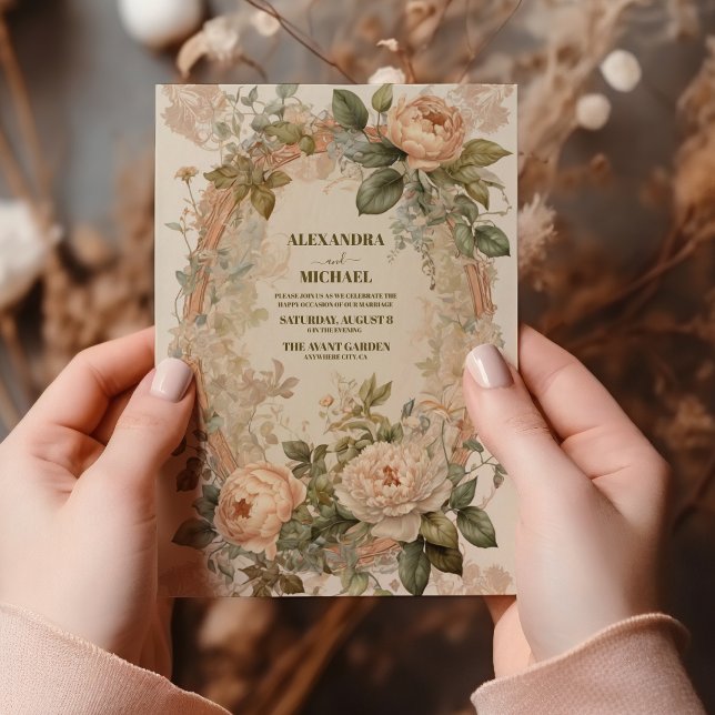 Vintage Jugendstil-Hochzeit Einladung (Von Creator hochgeladen)