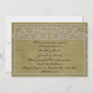Vintage Jugendstil-Hochzeitsempfang Einladung