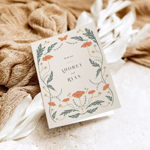 Vintage Jugendstil-Karte Dankeskarte