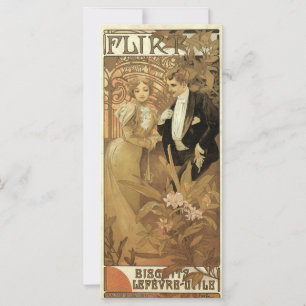 Vintage Jugendstil-Liebe Romantik, Flirt von Mucha