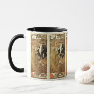 Vintage Jugendstil-Liebe Romantik, Flirt von Mucha Tasse