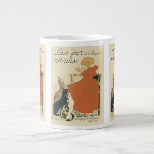 Vintage Jugendstil, Mädchen mit Milchkatzen Jumbo-Tasse