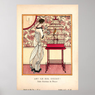 Vintage Jugendstil-Modeplatte Poster