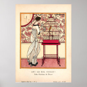 Vintage Jugendstil-Modeplatte Poster