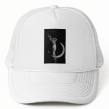 Vintage Jugendstil-Mond-Girl