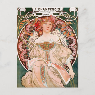 Vintage Jugendstil-Mucha Postkarte