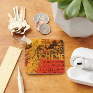 Vintage Jugendstil-Musik, La Boheme Opera, 1896 Schlüsselanhänger