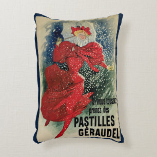 Vintage Jugendstil-Pastilles Geraudel Husten Tropf Dekokissen