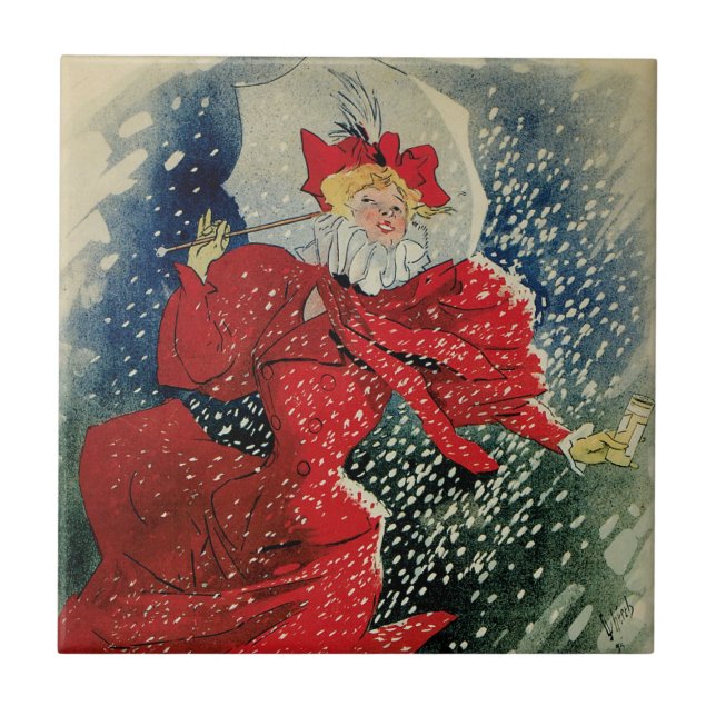 Vintage Jugendstil-Pastilles Geraudel Husten Tropf Fliese (Vorderseite)