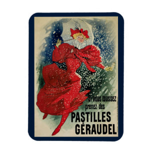 Vintage Jugendstil-Pastilles Geraudel Husten Tropf Magnet