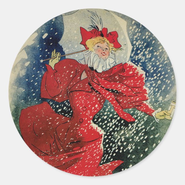 Vintage Jugendstil-Pastilles Geraudel Husten Tropf Runder Aufkleber (Vorderseite)