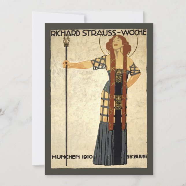 Vintage Jugendstil Richard Strauß-Woche, München (Vorderseite)