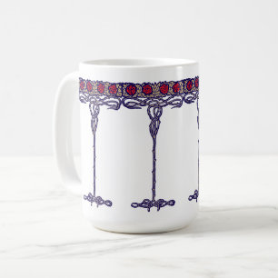 Vintage Jugendstil-Rose Bush Frieze Kaffeetasse