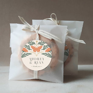 Vintage Jugendstil-Rundaufkleber Runder Aufkleber